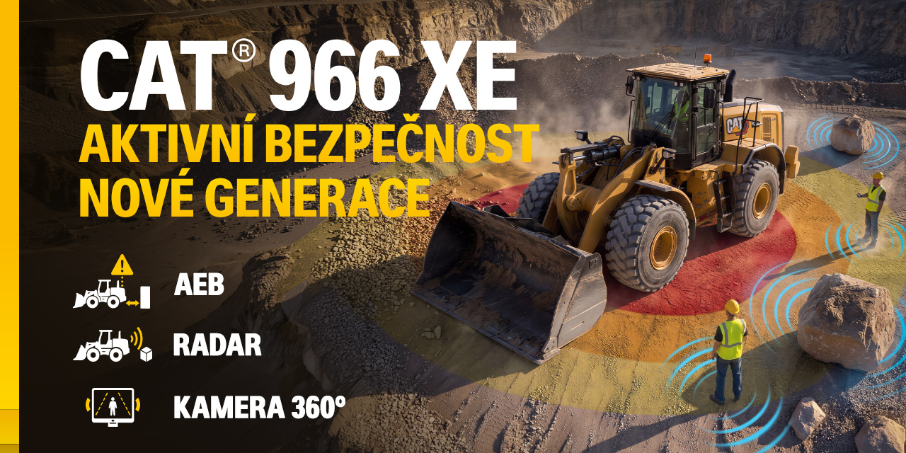Bezpečnostní technologie nakladače Cat 966 XE