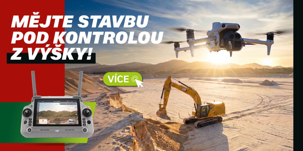 Mapování terénu dronem od Půjčovny strojů Zeppelin CZ