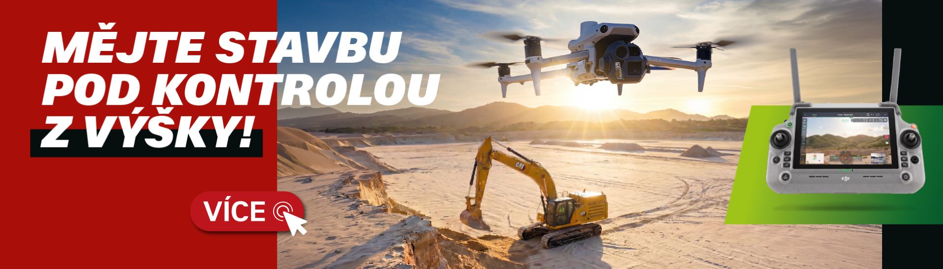 Mapování terénu dronem od Půjčovny strojů Zeppelin CZ
